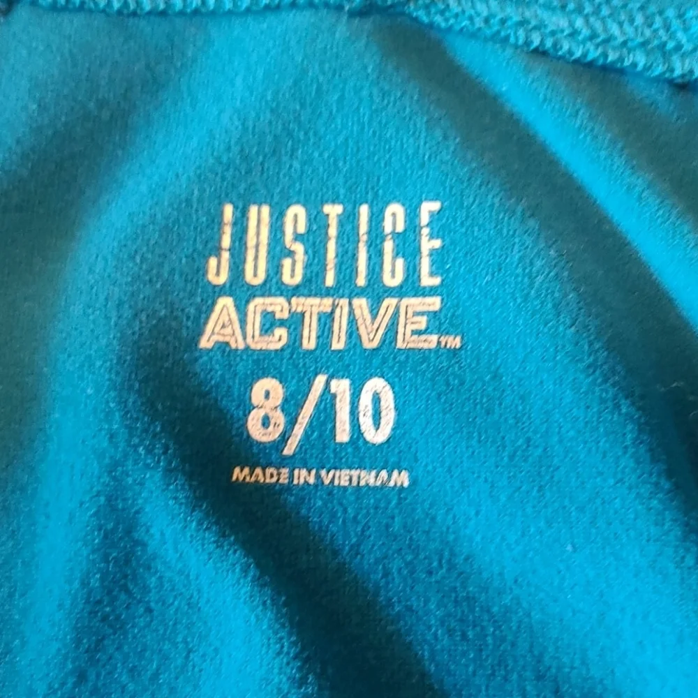 Justice Basketball Zipper Hoodie Sparkly HOOPS - Girl's 8/10